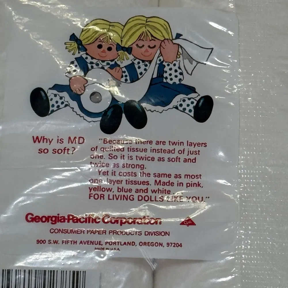 Vintage 1980 MD Twin Quilted Two-PlyWhite Bathroom Tissue (4 PACK) 225 SQ.FT.‎